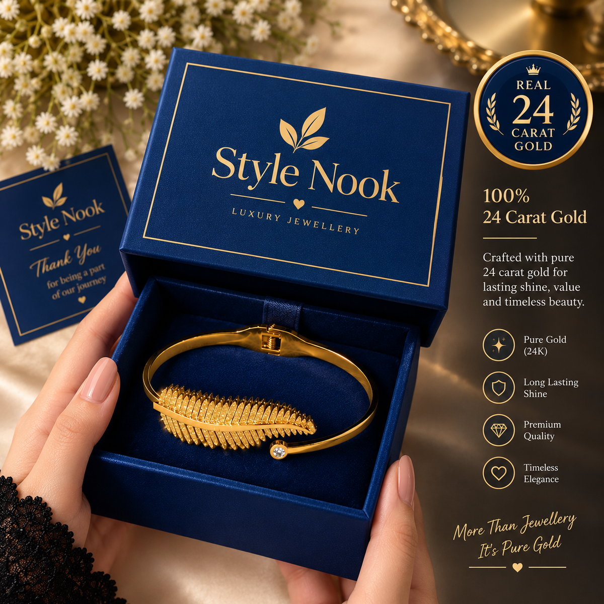 Pure 24 Carat Gold Bangles Crafted to Make Every Moment Shine