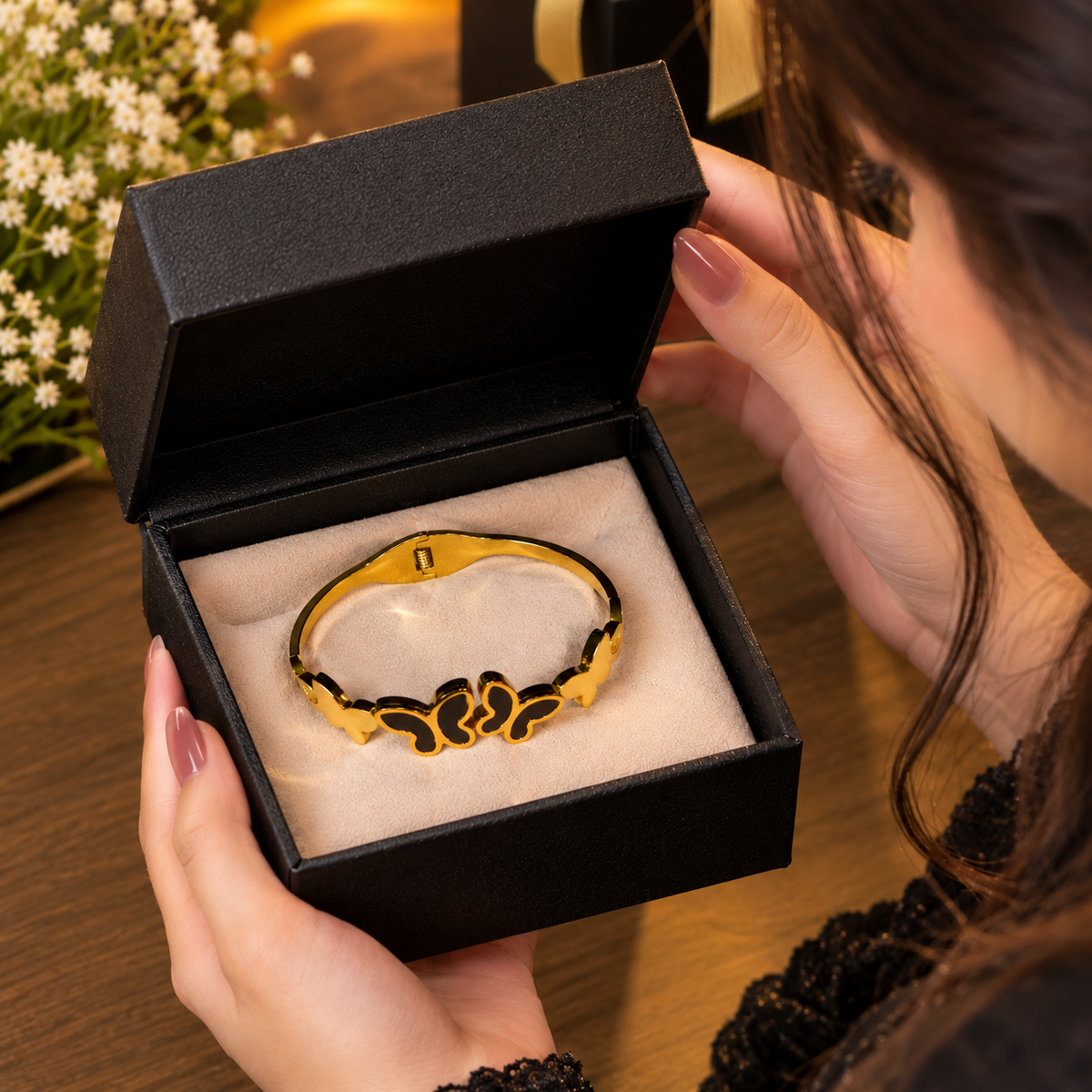 A Touch of Butterfly 24 carat Bangles Beauty for Your Perfect Look