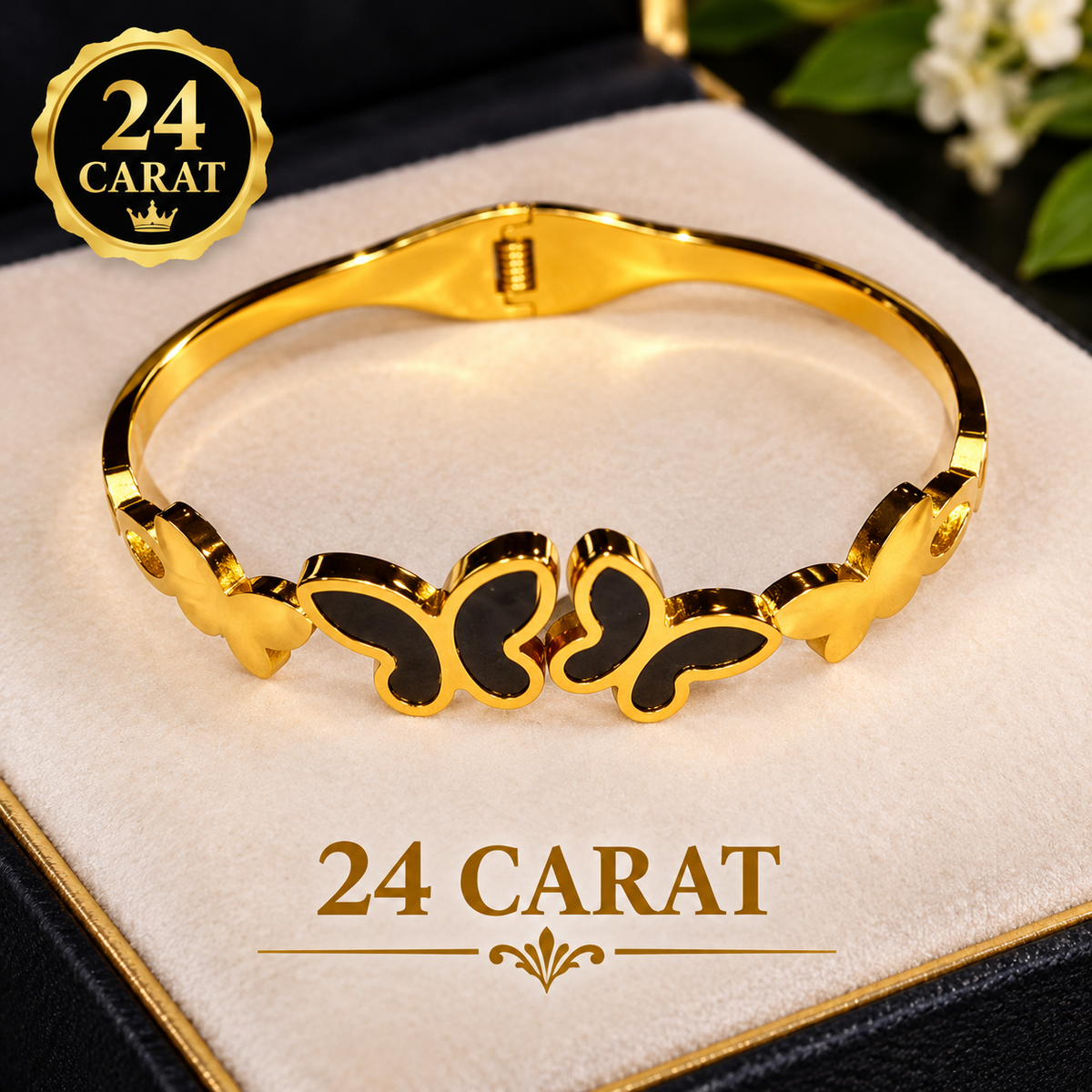 A Touch of Butterfly 24 carat Bangles Beauty for Your Perfect Look