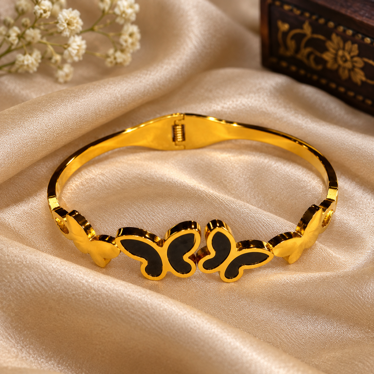 A Touch of Butterfly 24 carat Bangles Beauty for Your Perfect Look