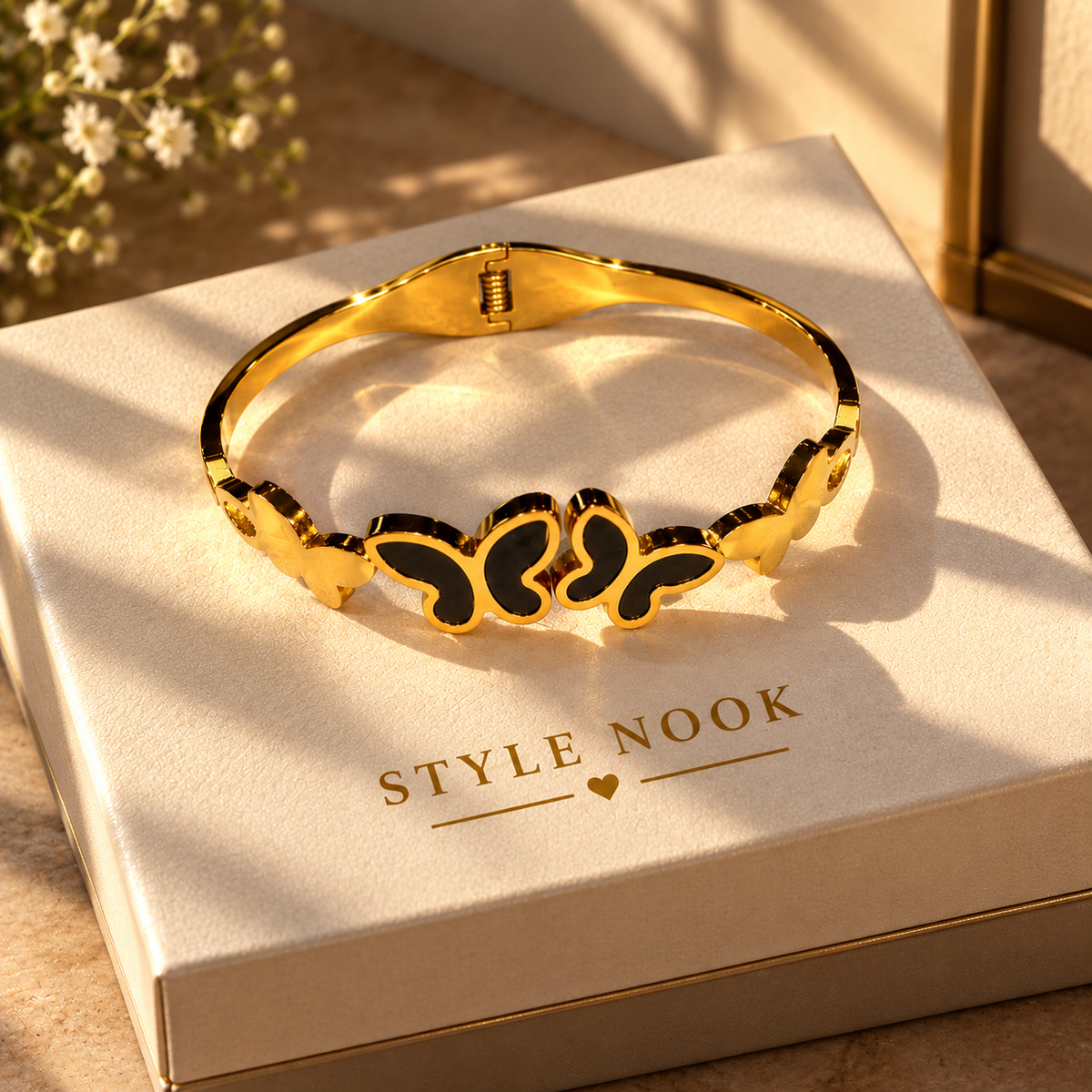A Touch of Butterfly 24 carat Bangles Beauty for Your Perfect Look